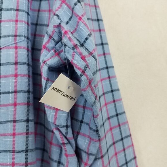 NEW Bonobos Men's XL Slim Fit Long Sleeve Button Up Plaid Shirt Blue - Picture 6 of 11